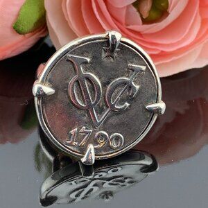 Designer Tracey Mayer 1790 Dutch Netherlands Coin Ring Sterling Silver J256